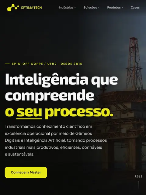 OPTIMATECH · Website, design system e apresentação